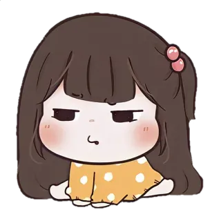 🎐 aa1e6660 漫画, 女の子, 可愛い, ステッカー, アニメ, 茶髪 telegram sticker