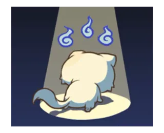 😔 47bb46e6 猫, スピリット, 可愛い, アニメ, 幽霊 telegram sticker