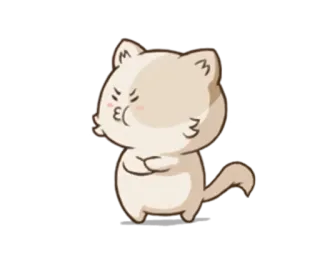 Chubby Neko-chan telegram stickers