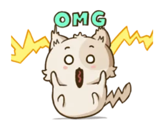 😱 8091c1d8 OMG 猫, うわ, びっくり, 動物, 可愛い, アニメ telegram sticker