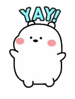 🥳 33451204 YAY! fofo, urso, celebração, eba, feliz, desenho animado telegram sticker