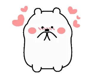 🥰 513b1c1f urso, fofo, corações, amor, kawaii, adesivo telegram sticker