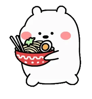 🍜 de7e21d6 urso, ramen, comida, fofo, kawaii, macarrão telegram sticker