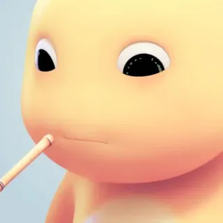 🦕 08340042 Personagem de desenho animado, Amarelo, Pau na boca, Fofo telegram sticker