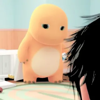 🦕 400dbc96 desenho animado, laranja, fofo, adorável, bebê, dinossauro, animal, kawaii telegram sticker