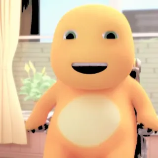 🦕 9539841d Desenho animado, Laranja, Personagem, Fofo, Sorriso, Engraçado telegram sticker