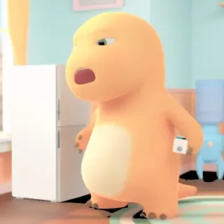 🦕 cb0706e2 Desenho animado, Dinossauro, Personagem, Fofo, Engraçado, Laranja telegram sticker