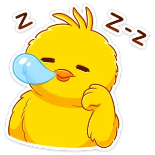 😴 b277d691 Z-z-z dormindo, pato, desenho animado, animal, cansado, sonolento telegram sticker