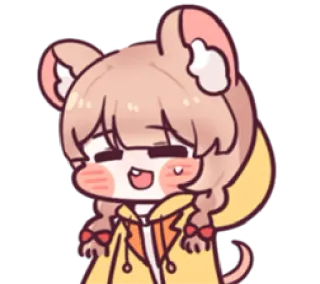 😅 1149e36b 动漫, 鼠标, 卡哇伊, 可爱, 卡通, 动物 telegram sticker