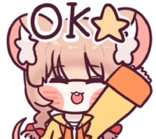 👌 aa68e226 OK 可爱, 动物, 好的, OK telegram sticker