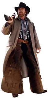 👮 0bb27c89 Chuck Norris チャック・ノリス, 西部劇, 銃, カウボーイ, テキサスレンジャー, ウォーカー telegram sticker