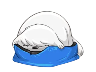 😴 06326220 dog, pet, sleep, cute, cartoon, animal, puppy telegram sticker