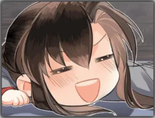 😄 098311a5 anime, girl, happy, chibi, manga whatsapp sticker