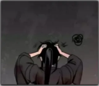 😵 7b031cc1 anime, manga, frustration, headache, upset, confused whatsapp sticker