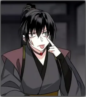 🖕 7c46ebae anime, manga, character, funny face, tongue out whatsapp sticker