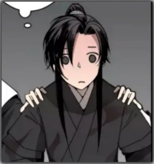 😶 8292f7c1 character, man, anime, manga, asian, black hair whatsapp sticker