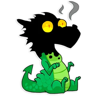😶 31194131 dragon, monstre, dessin animé, animal, mignon, fantaisie whatsapp sticker