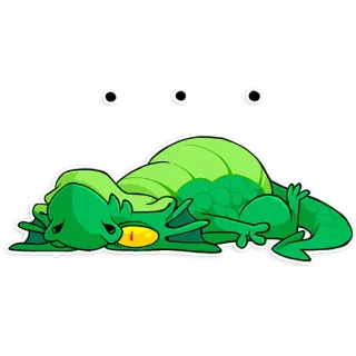 😐 80a49f87 dragon, vert, dessin animé, autocollant, reptile, fantaisie whatsapp sticker
