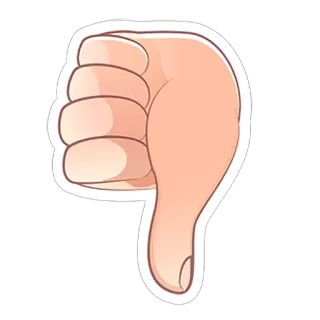 👎 0dc7e007 Pulgar abajo, No me gusta, Malo, Negativo telegram sticker