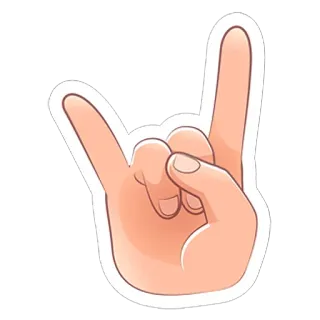 🤙 2da3fd4c Rock on, Gesto de mano, Metal, Cuernos del diablo, Señal telegram sticker