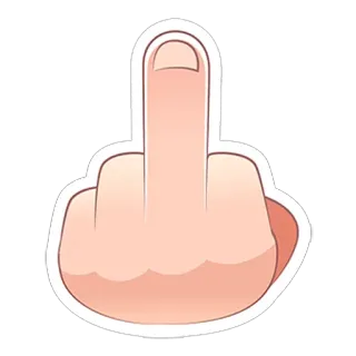 🖕 7baa6101 dedo corazón, gesto, ofensivo, grosero telegram sticker
