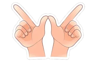 👆 9e431f07 manos, dedos, gesto, símbolo telegram sticker