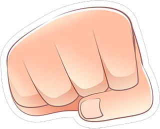 👊 e5e6e0e0 puño, mano, golpe, gesto telegram sticker