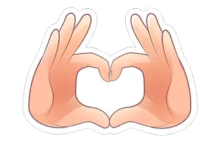 😻 efb5d4f6 manos, forma de corazón, amor, bondad telegram sticker