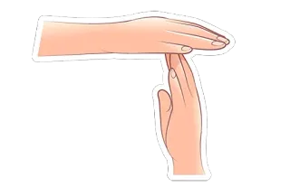 🤛 f5b6dfbc manos, tiempo muerto, gesto telegram sticker