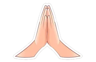 🙏 fbd3edbd manos, orando, namaste, gesto, saludo telegram sticker