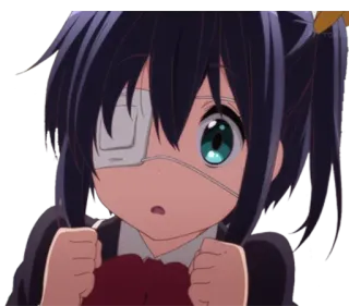 😯 6b80d7b4 Anime, Chica, Personaje, Lindo, Parche en el ojo, Animado telegram sticker