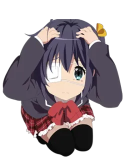 😢 c0ad1e39 Anime, Chica, Linda, Parche en el ojo, Dibujos animados, Personaje telegram sticker