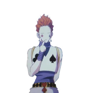 🤫 20e91ccd Hisoka Hunter x Hunter Anime, Manga, Hisoka, Hunter x Hunter, Postać, Naklejka telegram sticker