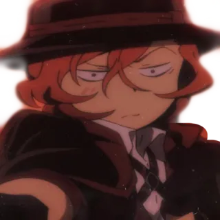 🐱 81ee28a2 Chuuya Nakahara Bungou Stray Dogs Anime, Chibi, Bungou Stray Dogs, Chuuya Nakahara, Postać telegram sticker