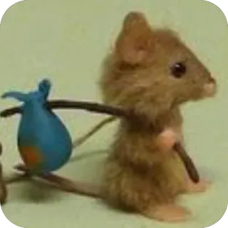 🫥 5243857d souris, animal, voyage, chemin, nature, mignon, petit telegram sticker