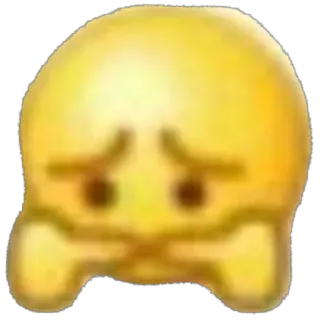 🫥 ee9da32a Emoji, Triste, Jaune, Mème, Visage telegram sticker