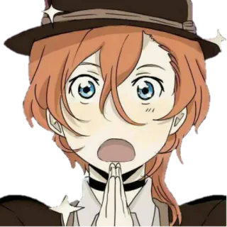 🙏 018ec8e0 Chuuya Nakahara Bungou Stray Dogs Anime, Chuuya Nakahara, Bungou Stray Dogs, Manga, Charakter telegram sticker