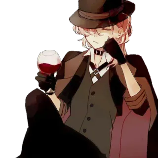 😒 08f5f798 Chuuya Nakahara Bungou Stray Dogs Anime, Charakter, Fanart, Chuuya Nakahara, Bungou Stray Dogs telegram sticker