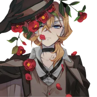 🌺 13b4ecf2 Chuuya Nakahara Bungou Stray Dogs Anime, Chibi, Fanart, Bungou Stray Dogs, Chuuya Nakahara telegram sticker