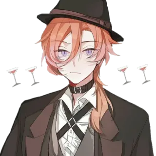 😒 95337028 Chuuya Nakahara Bungou Stray Dogs Anime, Manga, Charakter, Chuuya Nakahara, Bungou Stray Dogs telegram sticker