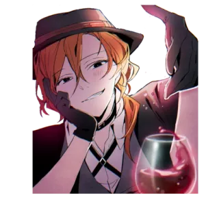 Чуя Накахара🖤 telegram stickers