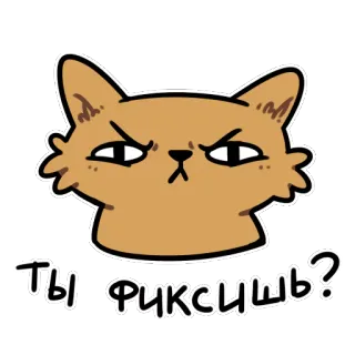 😡 5d060016 ТЫ ФИКСИШЬ? kat, sticker, russisch, cartoon telegram sticker