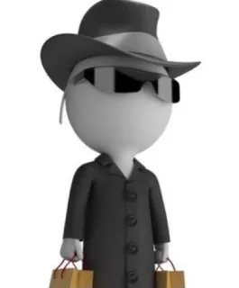 😎 02a5abe7 espião, agente secreto, fedora, óculos de sol, disfarce whatsapp sticker