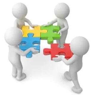 🧩 86bbaae7 trabalho em equipe, quebra-cabeça, colaboração, equipe, conexão whatsapp sticker