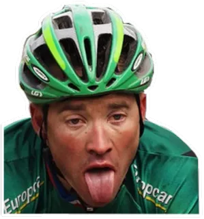 👅 5985c0eb 사이클 선수, 사이클링, 자전거, 스포츠, 로드 사이클링, 운동선수, 혀, 초록색 telegram sticker