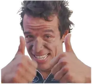 👍 7dfe338d 엄지 척, 남자, 미소, 긍정적, 더러운 telegram sticker