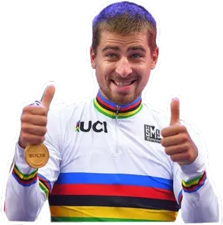 👍 976ecc18 사이클 선수, 스포츠, 챔피언, 승리, 운동선수, 엄지척 telegram sticker