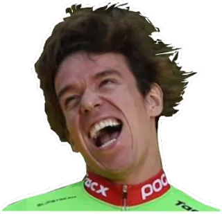 😂 a7106f2a 사이클 선수, 운동선수, 로드 사이클, 스포츠, 투르 드 프랑스, 웃긴 얼굴 telegram sticker