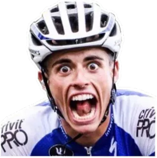 😵 ae698a89 사이클 선수, 바이커, 스포츠, 로드 사이클링, 운동선수, 헬멧, 표정 telegram sticker