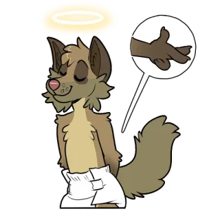 🤞 58a48428 nhân hóa, chó, cử chỉ thô tục, phim hoạt hình, động vật, bong bóng thoại, nhãn dán telegram sticker